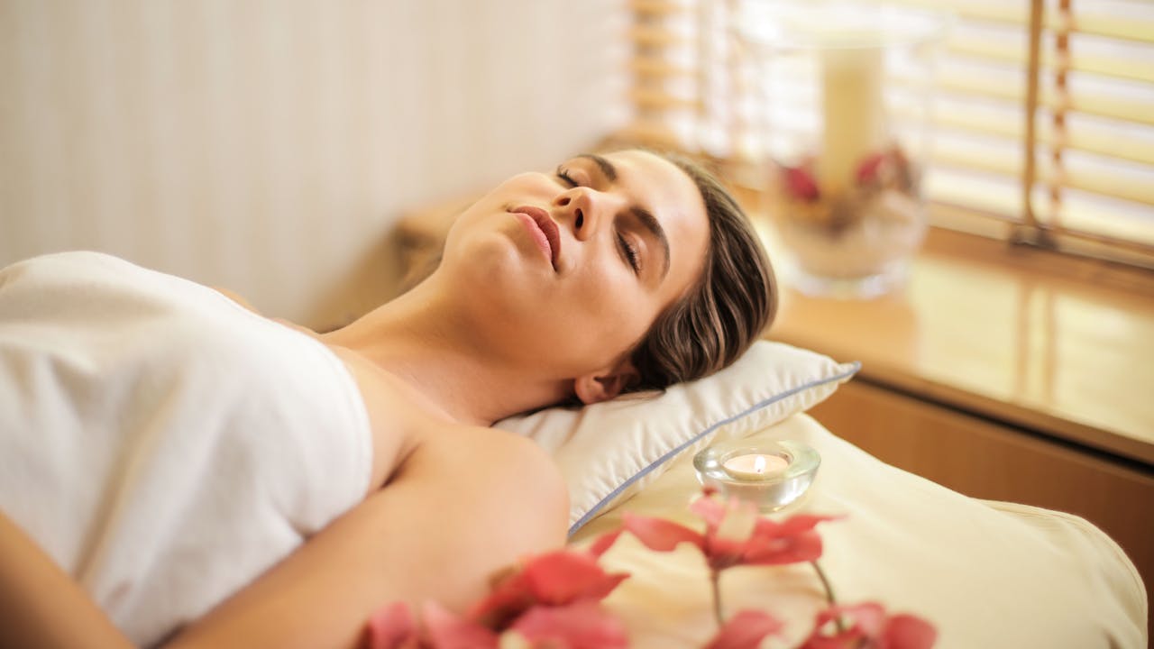 Mother and daughter enjoying a relaxing spa treatment