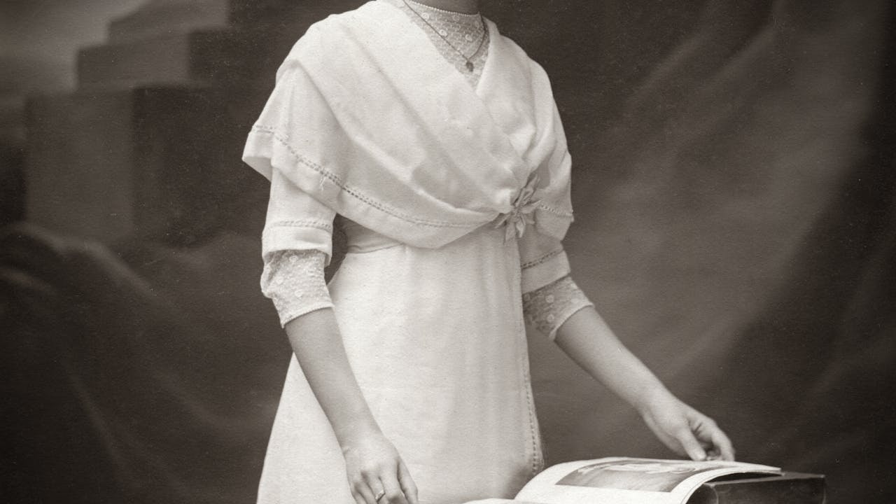 Vintage Victorian-style portrait in antique ornate frame, showing the tradition of formal portraiture
