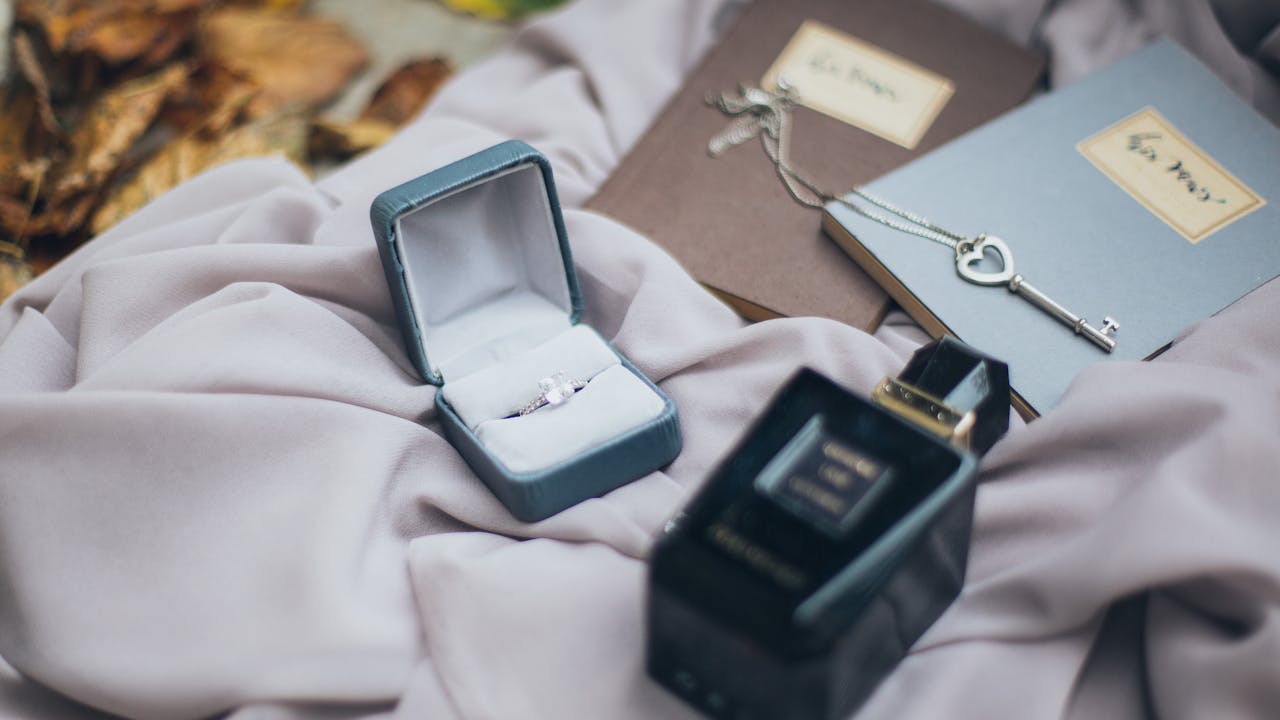 Elegant jewelry in a gift box, perfect for daughter valentines gift