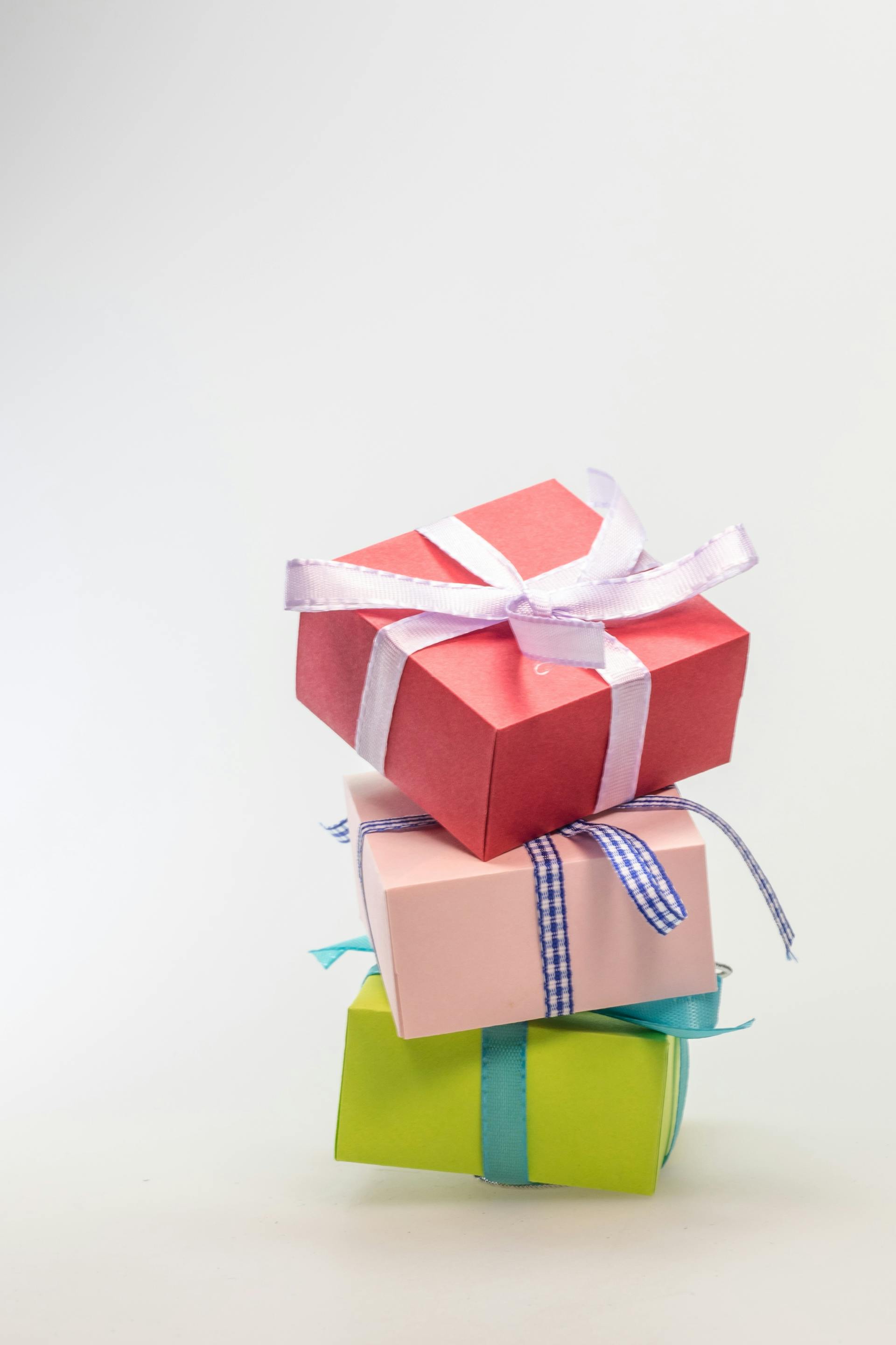 Wrapped gift boxes ready for giving