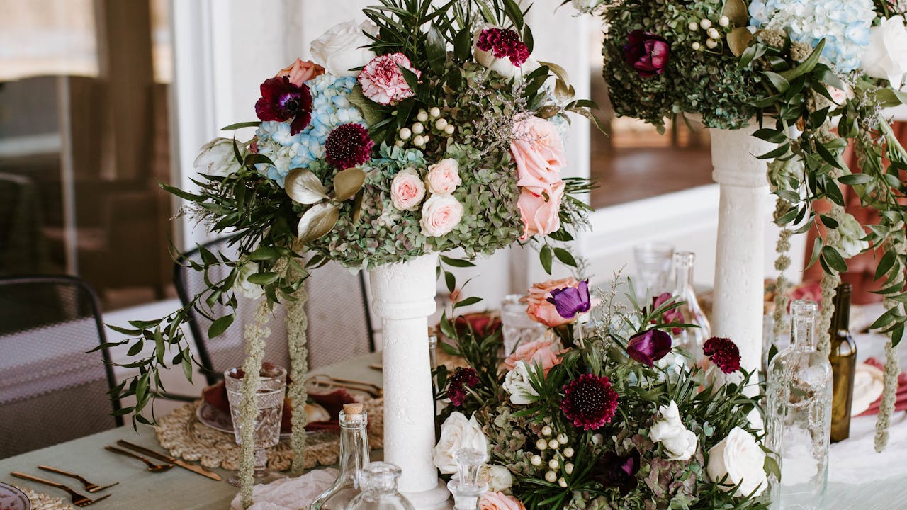 A cozy living room setup for a favorite things party with wrapped gifts displayed on a table