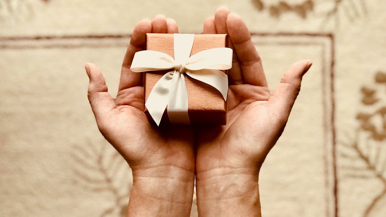 Beautifully wrapped gift box with ribbon for a special occasion