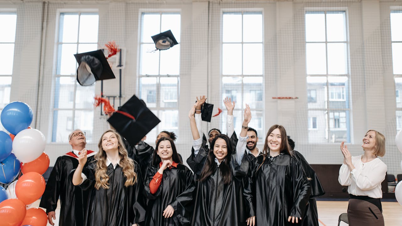 Academic diploma and achievement celebration