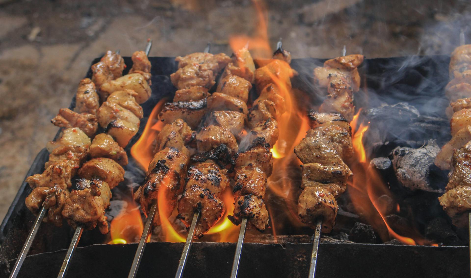 High-end outdoor grill on patio